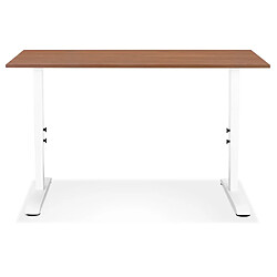 Acheter Alterego Bureau réglable en hauteur 'OSMOSE' en bois Noyer et métal blanc - 140x70 cm