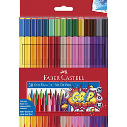 FABER-CASTELL Stylo feutre GRIP COLOUR MARKER, étui de 30 ()