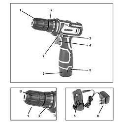 Brüder Mannesmann Perceuse sans fil 12 V 1,3 Ah