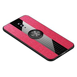 Wewoo Coque Souple Pour OPPO Reno XINLI Stitching Cloth Étui de protection antichoc TPU avec support de bague Rouge