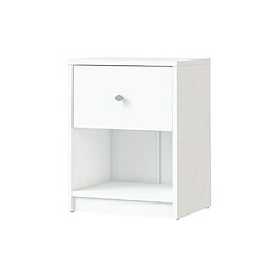 Acheter Alter Table de chevet avec un tiroir, couleur blanche, 37,9 x 48,4 x 30,1 cm