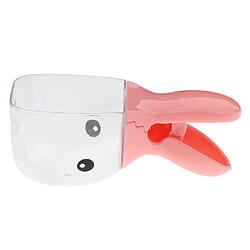 Avis 2 en 1 scoop de nourriture pour animaux de compagnie, chien, chat, lapin nourriture tétines sac clip style canard rose