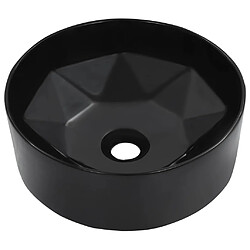 vidaXL Lavabo 36x14 cm Céramique Noir