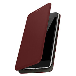 Avizar Étui Smartphone 5.4'' à 6'' Clapet Porte-carte Fonction Coulissante Bordeaux