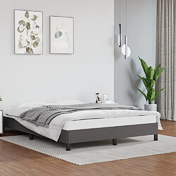 vidaXL Cadre de lit sans matelas gris 140x190 cm similicuir