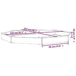 vidaXL Bac à sable avec sièges octogone bois de pin massif pas cher