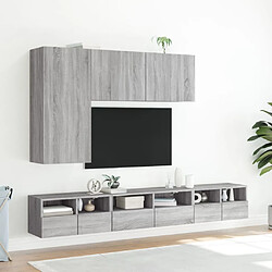 Avis vidaXL Meuble TV mural sonoma gris 60x30x30 cm bois d'ingénierie