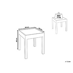 Avis Beliani Table d'appoint en bois de manguier doré et noir PALASI