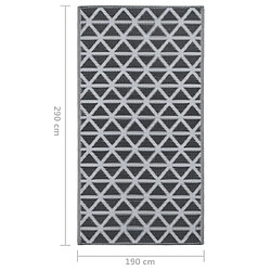 vidaXL Tapis d'extérieur Noir 190x290 cm PP pas cher