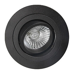 Inspired Downlight encastré pivotant GU10 9,2 cm rond, 1 x GU10 Max 50W, noir sable