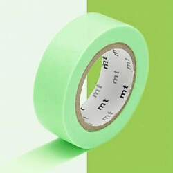 Masking tape unicolore - Vert fluo - 1,5 cm x 7 m