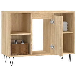 Avis vidaXL Armoire salle de bain chêne sonoma 80x33x60cm bois d'ingénierie