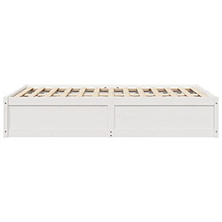 Acheter Vidaxl Cadre de lit Blanc 120x190 cm Bois de pin massif