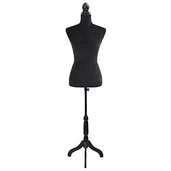 vidaXL Buste de couture Mannequin de Femme Noir