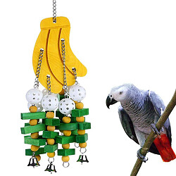 Oiseau à Mâcher Jouet Perroquet Cage Morsure Jouets En Bois Bloc Oiseau Perroquet Jouets Type B