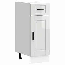 vidaXL Armoire de cuisine Porto blanc brillant bois ingénierie