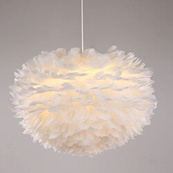 Avis Stoex Lustre Suspension en Plumes Blanche 30CM E27 40W pour Chambre d’enfant, Salon, Décor