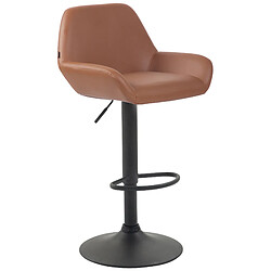 Non Tabouret de bar Braga simili cuir noir