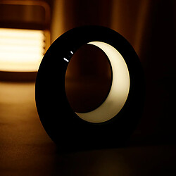 LED Luna Moon Horloge Lampe Veilleuse Touch Control USB Charge Noir