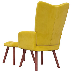 Acheter Maison Chic Chaise de relaxation | Fauteuil relax avec repose-pied Jaune moutarde Velours -GKD63380