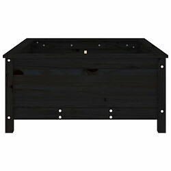 Maison Chic Jardinière,Bac à fleurs - pot de fleur noir 82,5x82,5x39 cm bois massif de pin -GKD51648 pas cher