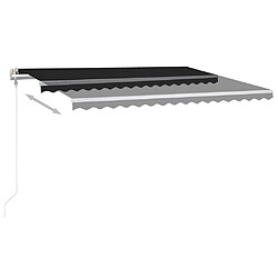 Acheter vidaXL Auvent manuel rétractable avec LED 4,5x3,5 m Anthracite