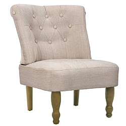 Maison Chic Fauteuil relax,Chair de style France Crème Tissu -MN99816