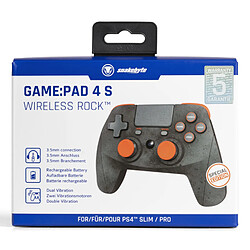 Manette sans fil Pad 4S snakebyte PS4 Rock grise orange pas cher