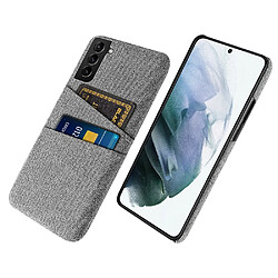 Coque en TPU antichoc avec porte-cartes gris clair pour votre Samsung Galaxy S21 FE 5G