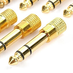 Avis Wewoo 10 pcs 6.35mm Mâle à 3.5mm Femelle Audio Jack Adaptateurs