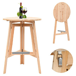 vidaXL Table de bar pliable 78 cm Bois de sapin