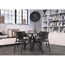 Acheter Table Phénolique Noire 900x900 Pied De Table Vela "s" - Resol