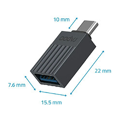 Rapoo Hama 00217682 USB-C Adapter USB-C auf USB-A, grau pas cher