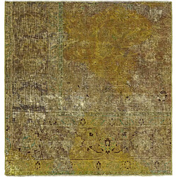 Avis Vidal Tapis de laine 115x110 vert Vintage Royal