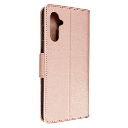 Avizar Pochette Folio pour Galaxy A14 4G et 5G Motif Papillon Support Rose Gold