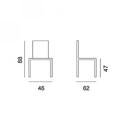 Avis Inside 75 Lot de 2 chaises TOSCANE polyuréthane façon cuir gris titane piétement acier chromé