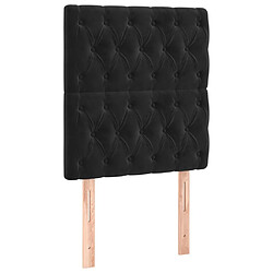 Acheter Maison Chic Tête de lit scandinave à LED,meuble de chambre Noir 80x7x118/128 cm Velours -MN54983