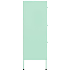 Avis vidaXL Armoire à tiroirs Vert menthe 80x35x101,5 cm Acier