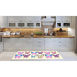 Alter Chemin de cuisine, 100% Made in Italy, Tapis résistant aux taches avec impression numérique, Tapis antidérapant et lavable, Modèle Edie, cm 280x52