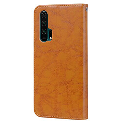 Avis Wewoo Housse Coque Business Style Oil Wax Texture en cuir à rabat horizontal pour Huawei Honor 20 Proavec support et fentes cartes et portefeuille marron