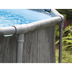 Intex Piscine ronde en kit Baltik - Diamètre 457 cm - Effet bois cérusé