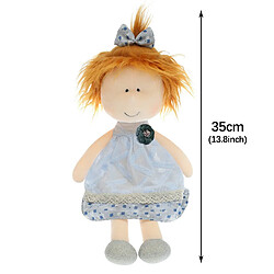 Universal Chiffon fait à la main de 35cm pour la décoration de la maison et le design d'intérieur 14 pouces cadeau jouet coussin coussin poupée cadeau pour les enfants fille | Oreiller de luxe (bleu)