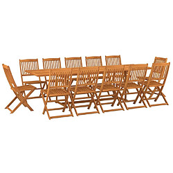 Maison Chic Mobilier à dîner 13 pcs de jardin - Ensemble table et chaises d'extérieur - Salon/Mobilier de jardin classique Bois d'acacia massif -MN28616