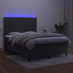 Acheter Sommier à lattes,Cadre à lattes de lit pour Adulte matelas et LED Gris foncé 140x200 cm -MN73313