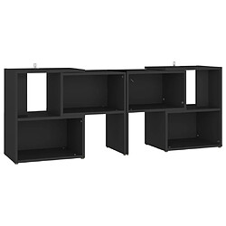 vidaXL Meuble TV Noir 104x30x52 cm Bois d'ingénierie