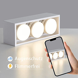 Acheter ZMH BLED Ceiling Light Plafonnier LED - Carré avec rotation de 3 flammes