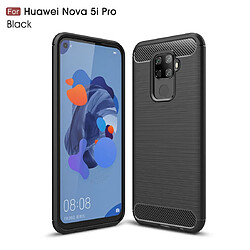 Wewoo Coque Souple TPU en fibre de carbone pour Huawei Nova 5i Pro Noir