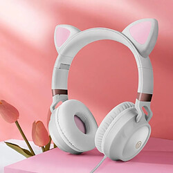 Yonis Casque Audio Oreilles De Chat Rose Confort