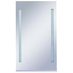 Avis Maison Chic Miroir mural à LED, Miroir murale de salle de Bain avec étagère 60x100 cm -MN77587