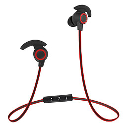 Yonis Casque Sport Sans Fil Bluetooth Rouge